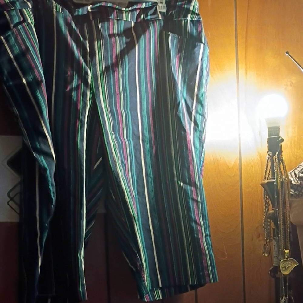 Terra & Sky Colorful Striped Capris